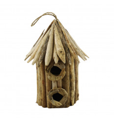 Large driftwood bird nest box - Exterior decoration - face