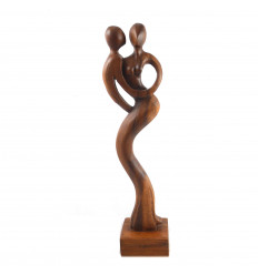 Abstract Statue 30cm made of exotic wood natural
