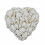 Heart-shaped velvet box covered with seashells