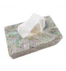 Modern white-multicolored wooden handkerchief box and motherboard