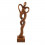 Abstract statue couple intertwined "Fusion" 50cm - Raw wood