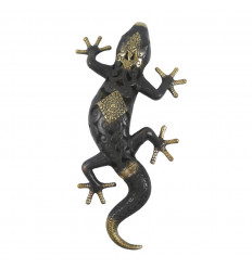 Salamandre / Gecko bronzo 33cm. Statua deco mestieri del mondo.