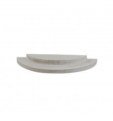 1/2 cerle presentation tray - 2-level jewel display in cerus white wood