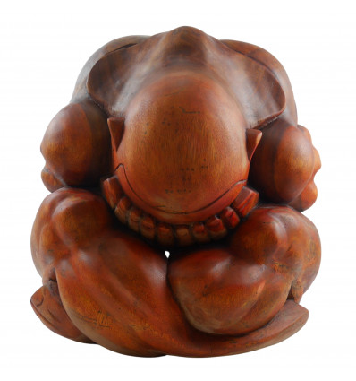 Yogi liberatore in legno massello di suar H40cm / Pezzo unico
