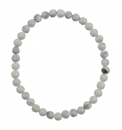 Bracciale Howlite - Palline da 4 mm