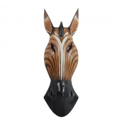 Painted 50cm wooden antelope mask - African decoration