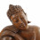 Statue de Bouddha Penseur 30cm - Bois massif sculpté main