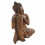 Statua di Buddha Pensatore h30cm - Legno massello intagliato a mano.