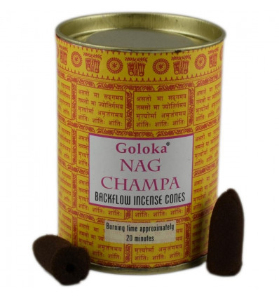 Box of 24 incense cones Backflow Goloka Nag Champa - Natural Indian Incense