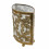 Oriental bedside lamp in gold wrought iron and 18cm white fabric