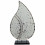 Lampe en Mosaïque de verre 45cm à équiper - Forme Feuille Coloris blanc