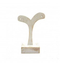 Small tree with earrings - cerus white finish - face