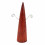 Présentoir à boucles d'oreilles forme cône en bois massif teinté rouge