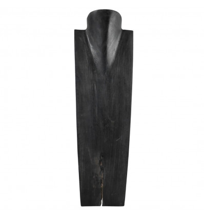 Speciale espositore collane lunghe H50cm busto in legno massello nero