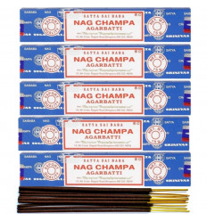 Incenso Nag Champa. Lotto di 60 bastoncini di marca Satya Sai Baba