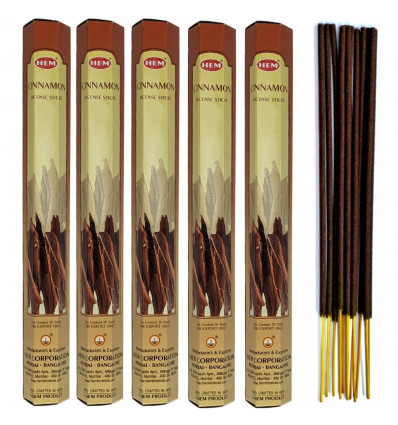 Lot 100 bâtonnets d'Encens Indien Naturel Cannelle (Cinnamon) HEM