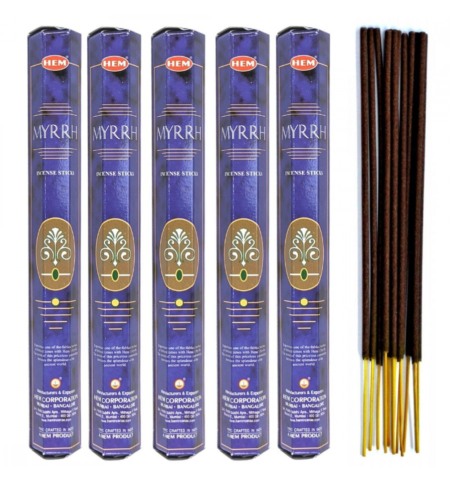 Encens indien - Myrrhe - 20 bâtonnets