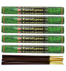 Lot 100 bâtonnets d'Encens Indien Naturel Eucalyptus HEM