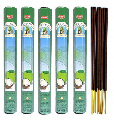 Incense Coconut pack of 100 sticks brand HEM