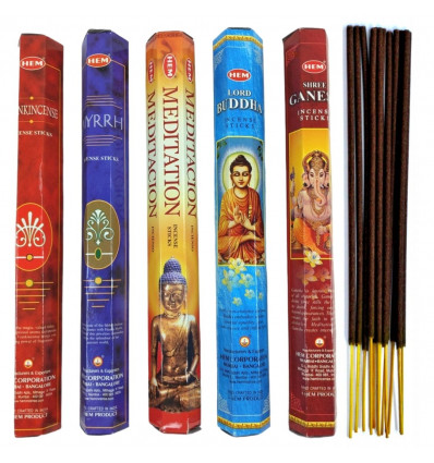 Assortment of incense Bouquet - "Meditation". Lot of 100 sticks (5 scents) mark HEM.