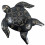 Tartaruga artigianale in ferro battuto 35cm. Decorazione murale