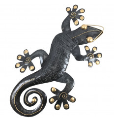 Gecko in Handmade Wrought Iron 50cm. Wall decoration