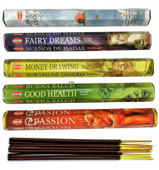 Assorted incense - Bouquet "Well at home" (5 perfumes). Lot of 100 sticks brand HEM
