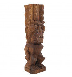 sculpture artisanale en bois H35cm. Totem polynésien Koh Lanta 