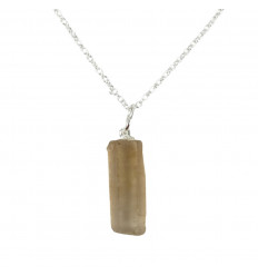Lithotherapy Necklace Citrine Faceted Tip Brute, Pendant
