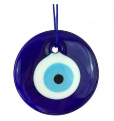Occhio turco / Occhio blu in vetro ø6cm : Amuleto Porte-Bonheur