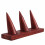 Ring holder in solid wood tinted red / Ring display (3 cones)