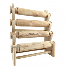 Destocking! Bracelet holders and watches 4 rushes in raw solid wood
