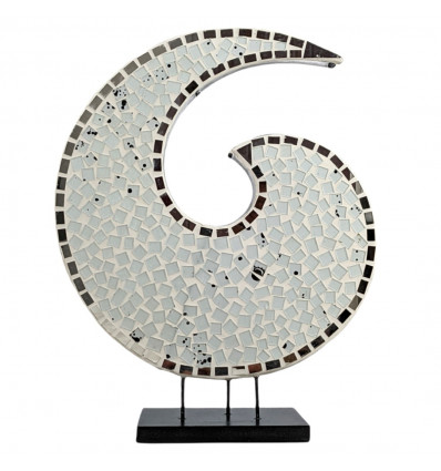 Originale lampada da salotto a spirale in mosaico di vetro lavorato a mano 38cm