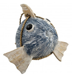 Blue Fish in Coconut 30cm to put or hang