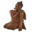 Sitting Buddha Statue h30cm solid wood carved hand