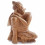 Seduta Statua di Buddha h30cm - Legno massello di pianura intagliato a mano.