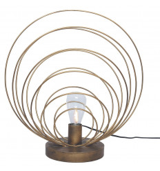 Lampada rotonda "AZGIR" in metallo oro 44cm