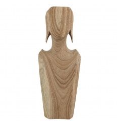 Destocking! Busto - Espositore per collane e orecchini in legno massello grezzo 35cm