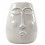 Vase or Buddha Face Pot Cover in Artisanal Ceramic