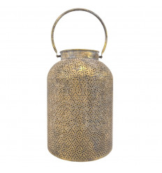 Lanterna "Nursay" 30cm in metallo Oro Cesellato