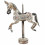 Carosello Cavallo 40cm - Legno Intagliato e Dipinto a Mano