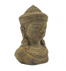 Statuette Buste Vishnou en Pierre - Dieu Hindou 20cm