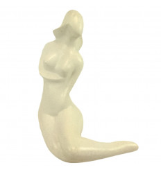 Abstract Statue in Terrazo Depicting a Sensual Woman on a white background