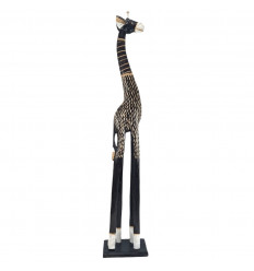 Large Standing Giraffe 100cm - Wooden Statue
