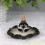 Fontaine à encens en céramique noire - Fleur de Lotus