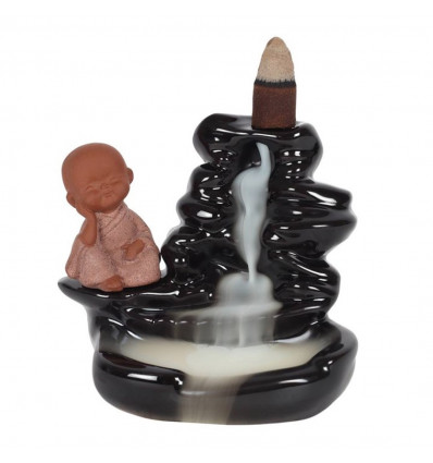 Fontana di incenso in ceramica - Buddha e cascata Zen