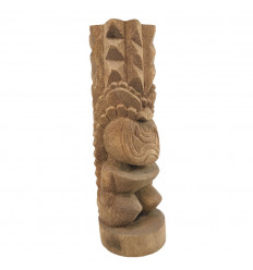 Statua polinesiana Tiki Kanaloa legno Albero di cocco 50cm Giardino esterno