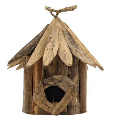 Large driftwood bird nest box - Garden decoration