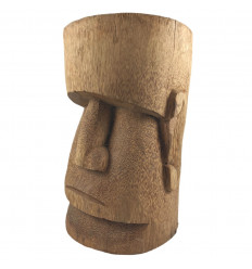 Statua Moai dell'Isola di Pasqua o sgabello in legno di cocco 50cm
