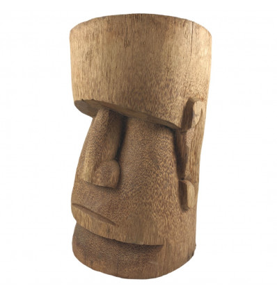 Statue Moai de l'île de Pâques ou Tabouret en bois de cocotier 50cm